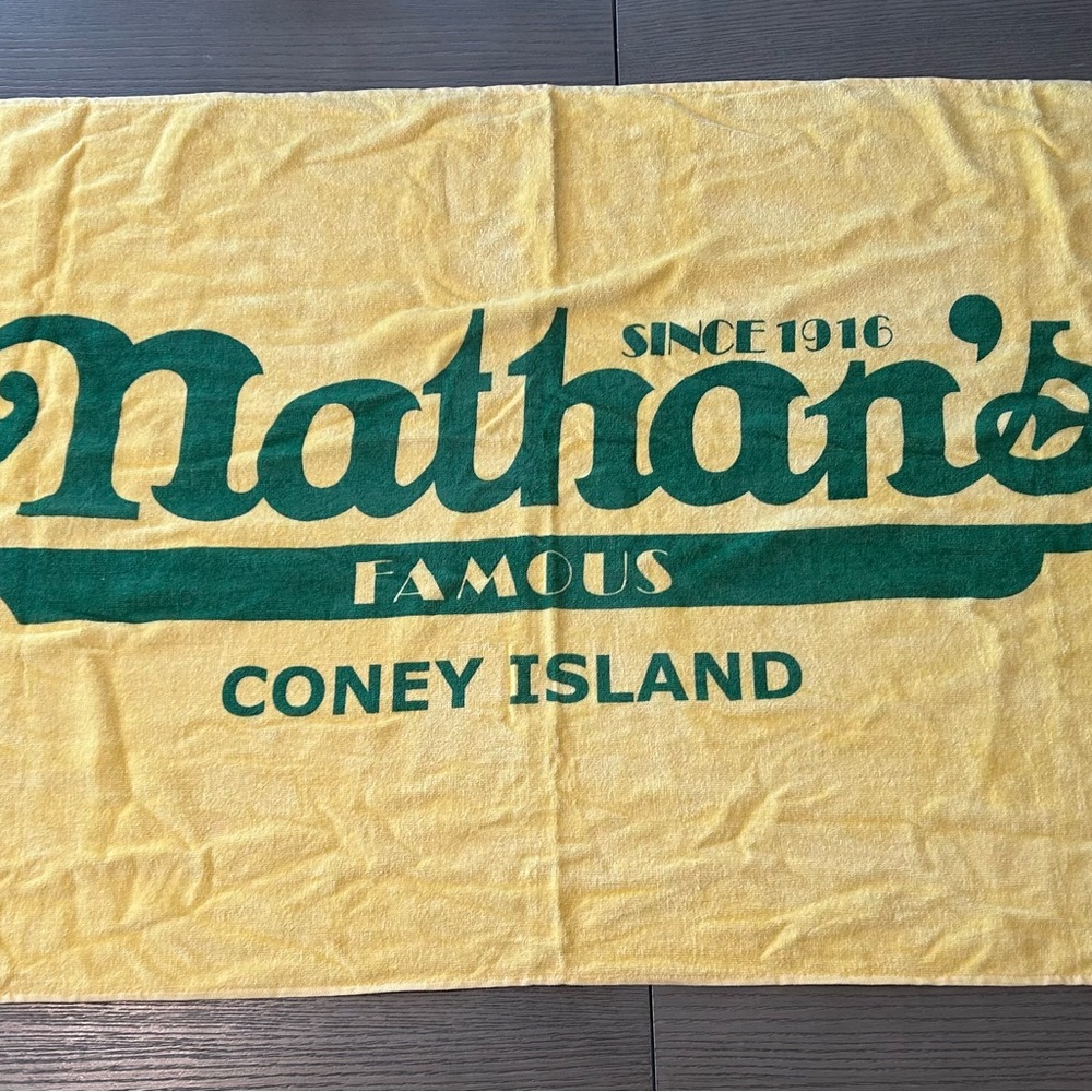Nathan’s famous Hot Dog beach towel